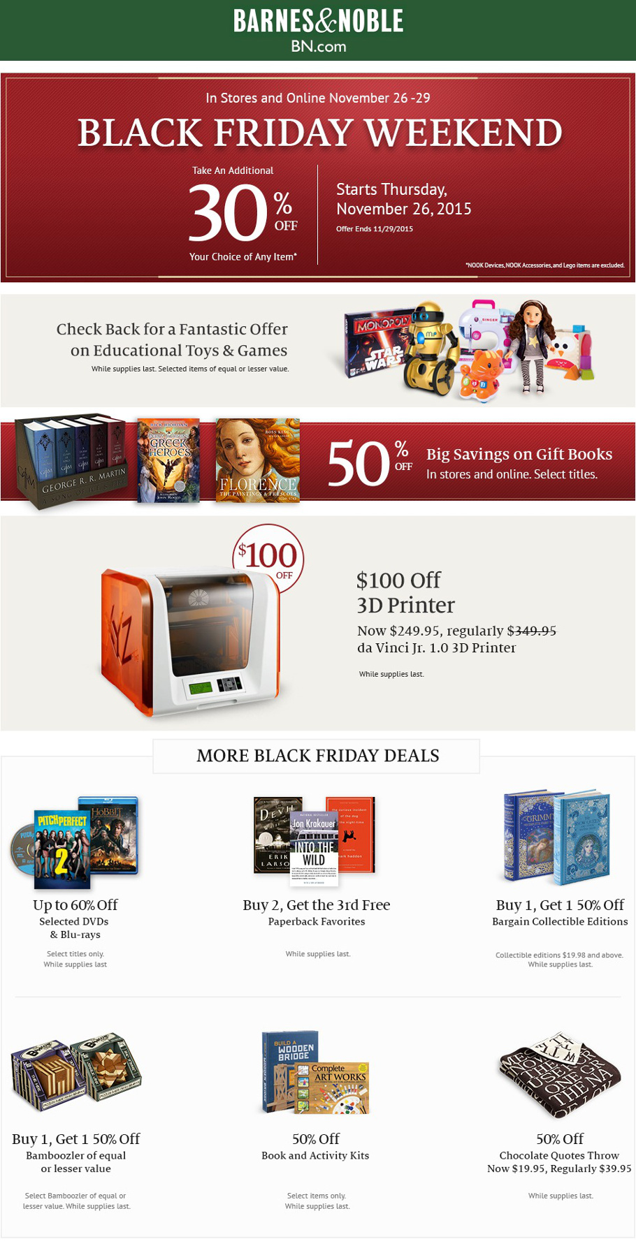 Barnes and Noble 2015 Black Friday Ad Frugal Buzz