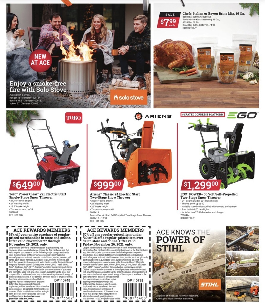 Ace Hardware 2021 Black Friday Ad Page 4