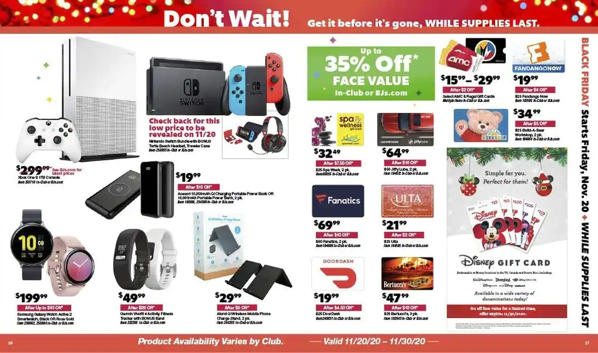 BJ's Wholesale Club 2020 Black Friday Ad Page 16