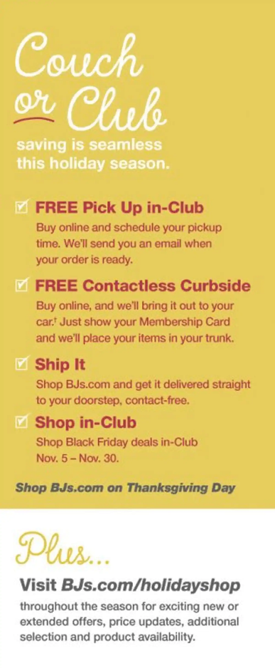 BJ's Wholesale Club 2020 Black Friday Ad Page 2