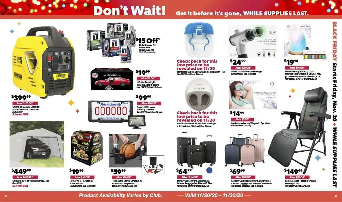 BJ's Wholesale Club 2020 Black Friday Ad Page 23