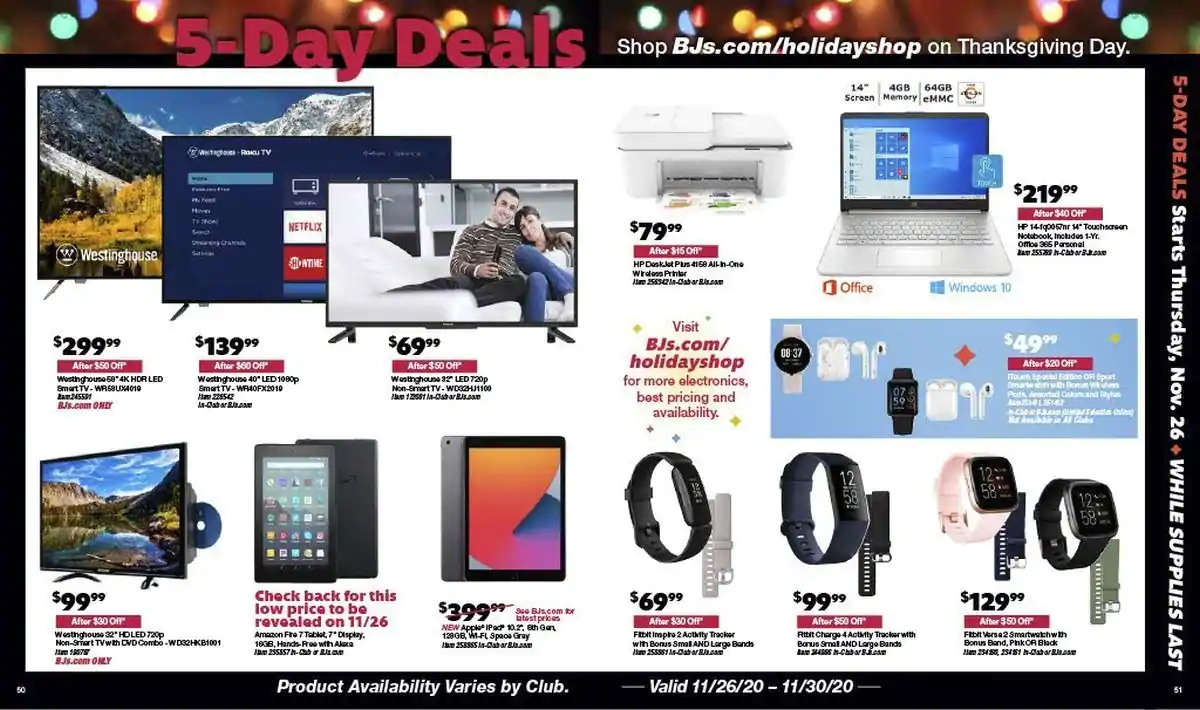 BJ's Wholesale Club 2020 Black Friday Ad Page 28