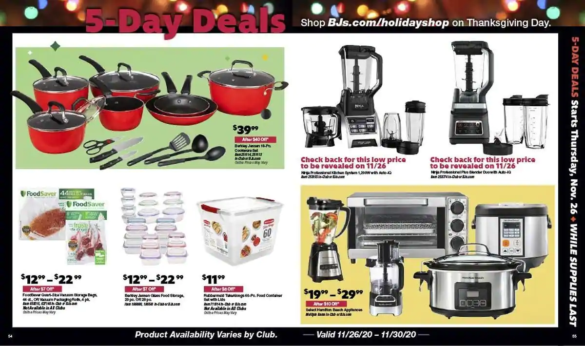 BJ's Wholesale Club 2020 Black Friday Ad Page 30