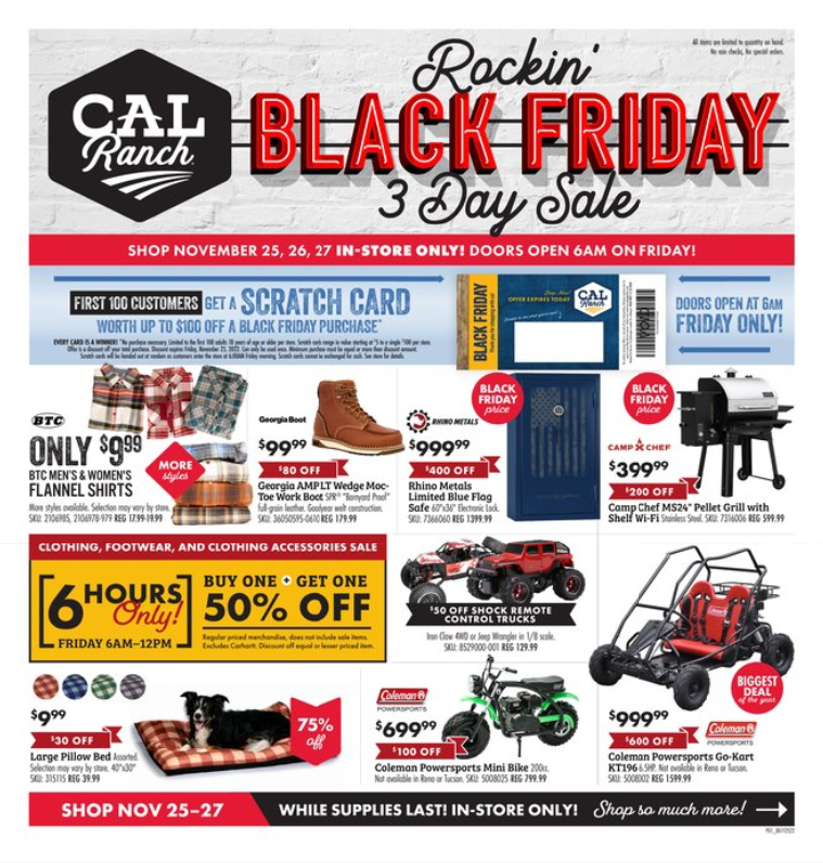 Cal Ranch Stores 2022 Black Friday Ad Frugal Buzz