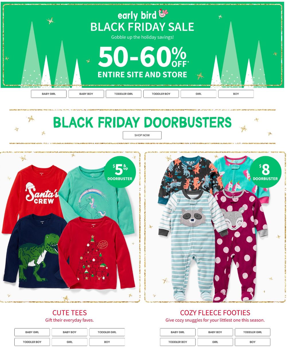 Carter's 2020 Black Friday Ad Page 1