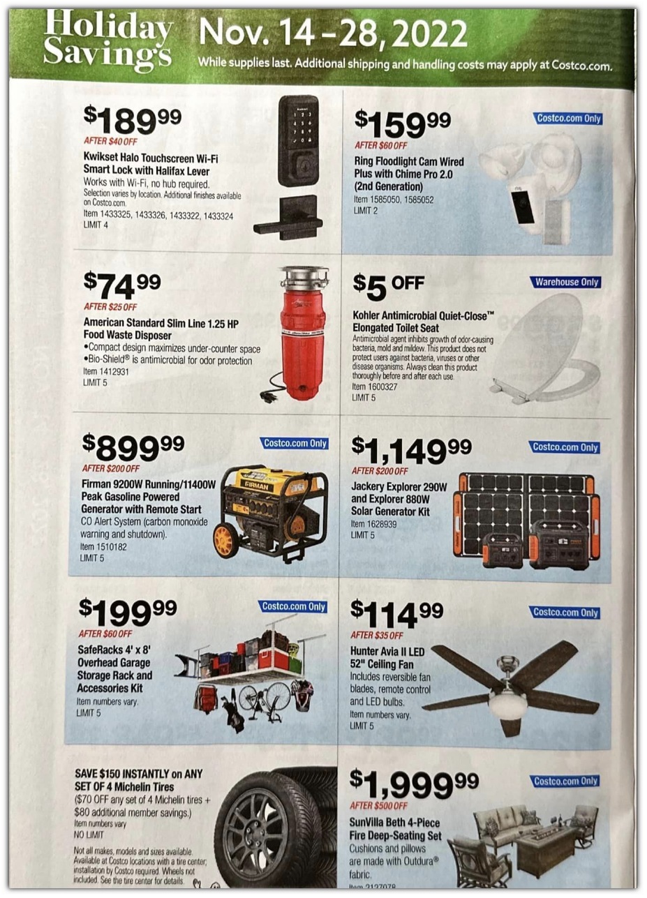 Costco Wholesale 2022 Black Friday Ad Page 20