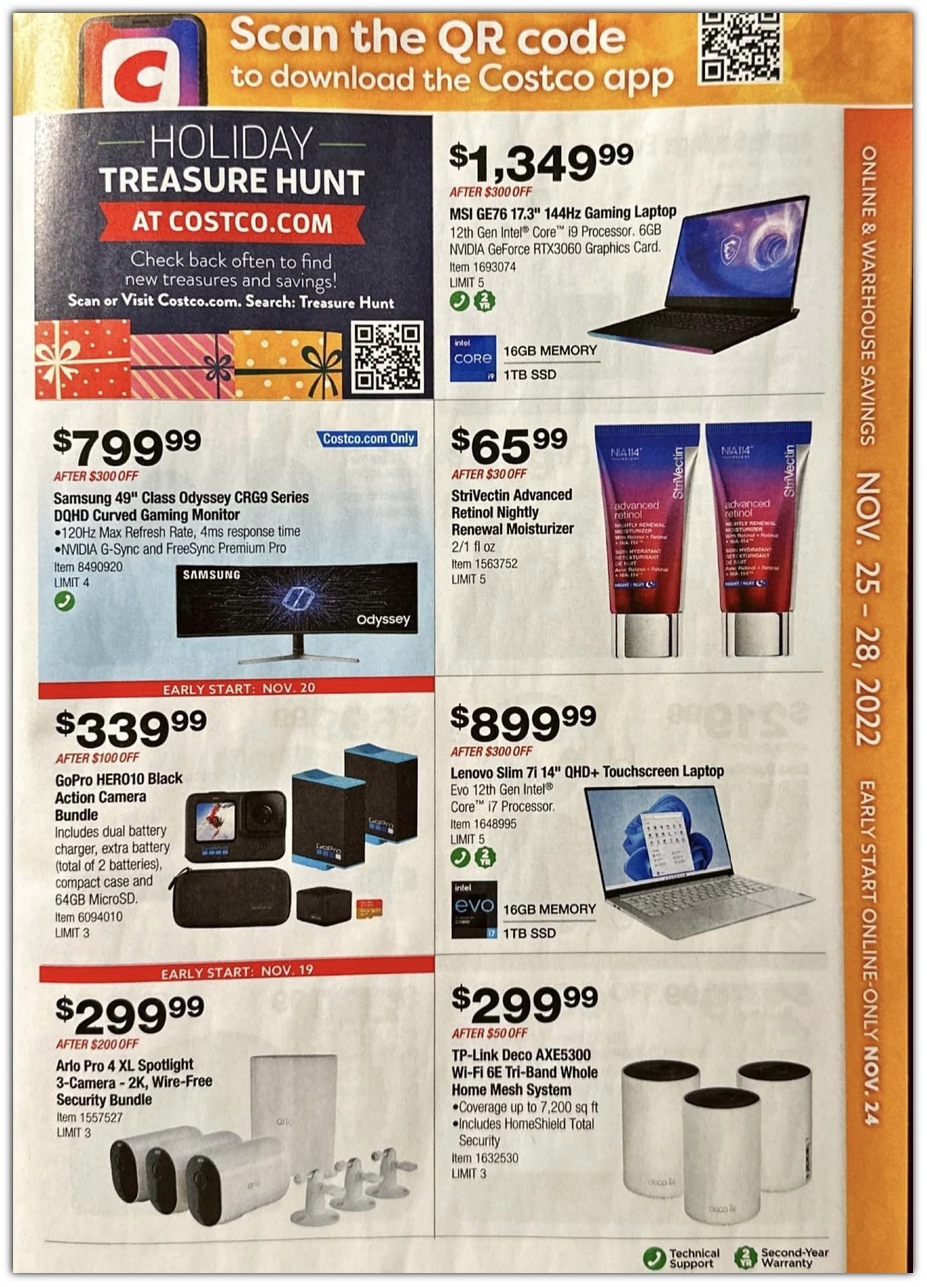 Costco Wholesale 2022 Black Friday Ad Page 25