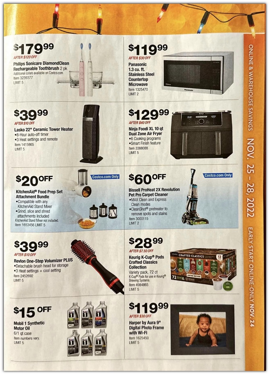 Costco Wholesale 2022 Black Friday Ad Page 29