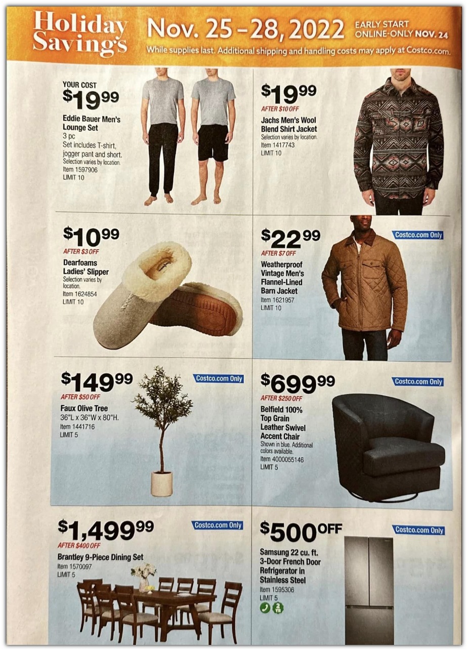 Costco Wholesale 2022 Black Friday Ad Page 30