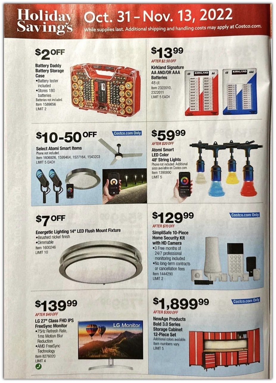Costco Wholesale 2022 Black Friday Ad Page 8