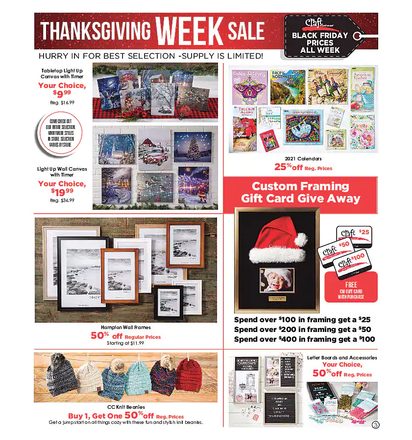 Craft Warehouse 2020 Black Friday Ad Page 3