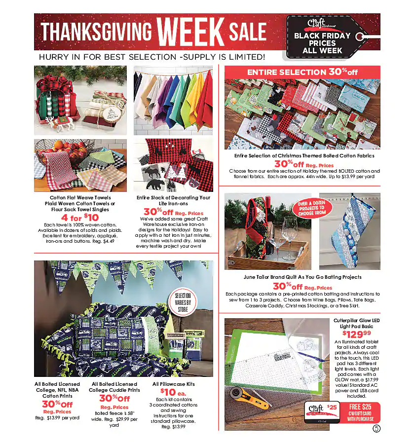 Craft Warehouse 2020 Black Friday Ad Page 5