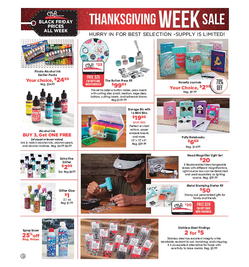 Craft Warehouse 2020 Black Friday Ad Page 6