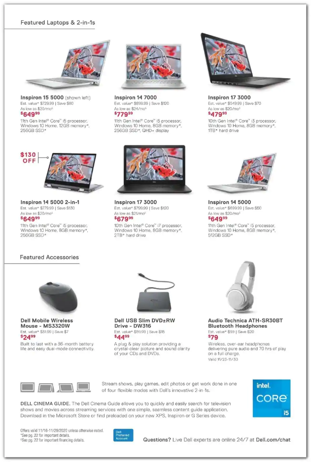 Dell Home Office 2020 Black Friday Ad Page 11