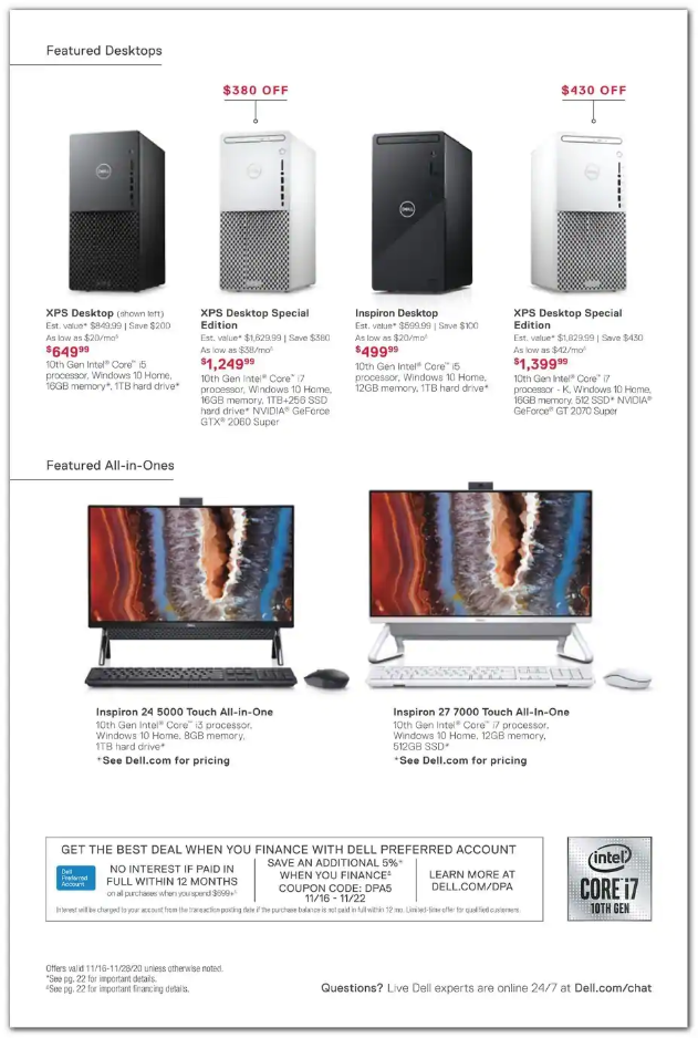 Dell Home Office 2020 Black Friday Ad Page 13