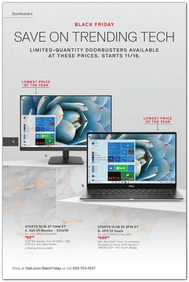 Dell Home Office 2020 Black Friday Ad Page 4