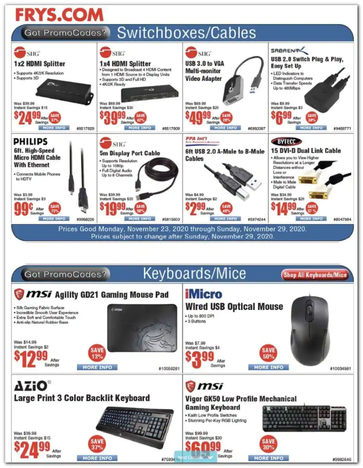 Frys Electronics 2020 Black Friday Ad Page 3