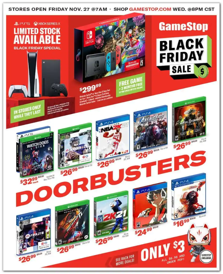 GameStop 2020 Black Friday Ad Page 1