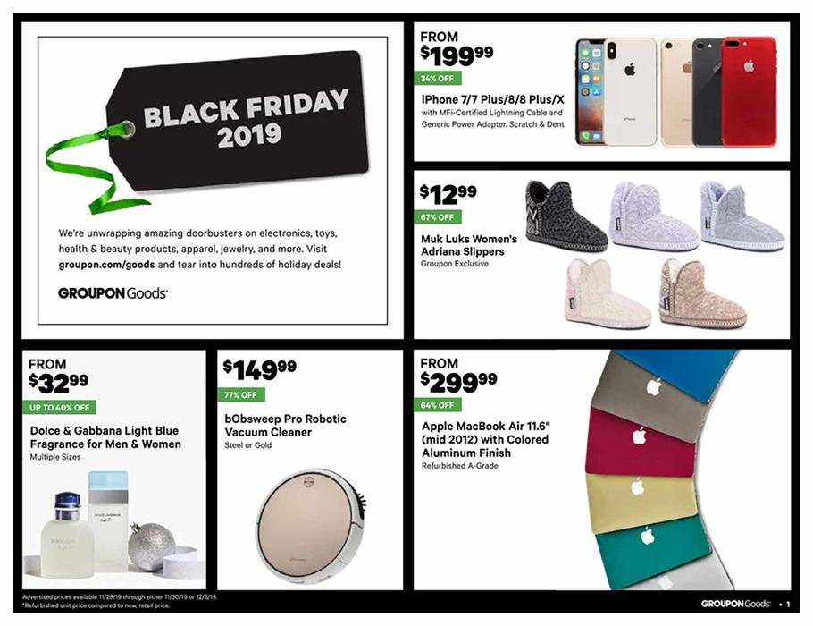 Groupon Goods 2019 Black Friday Ad Page 1