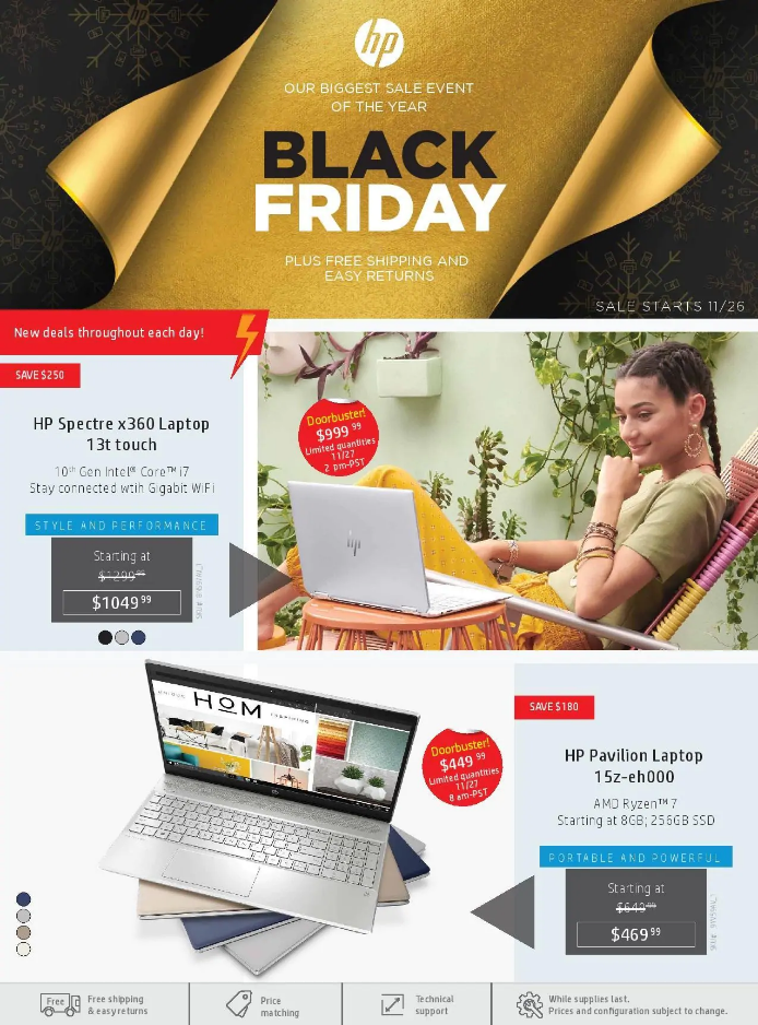 HP 2020 Black Friday Ad Page 1
