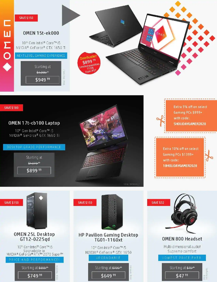 HP 2020 Black Friday Ad Page 11