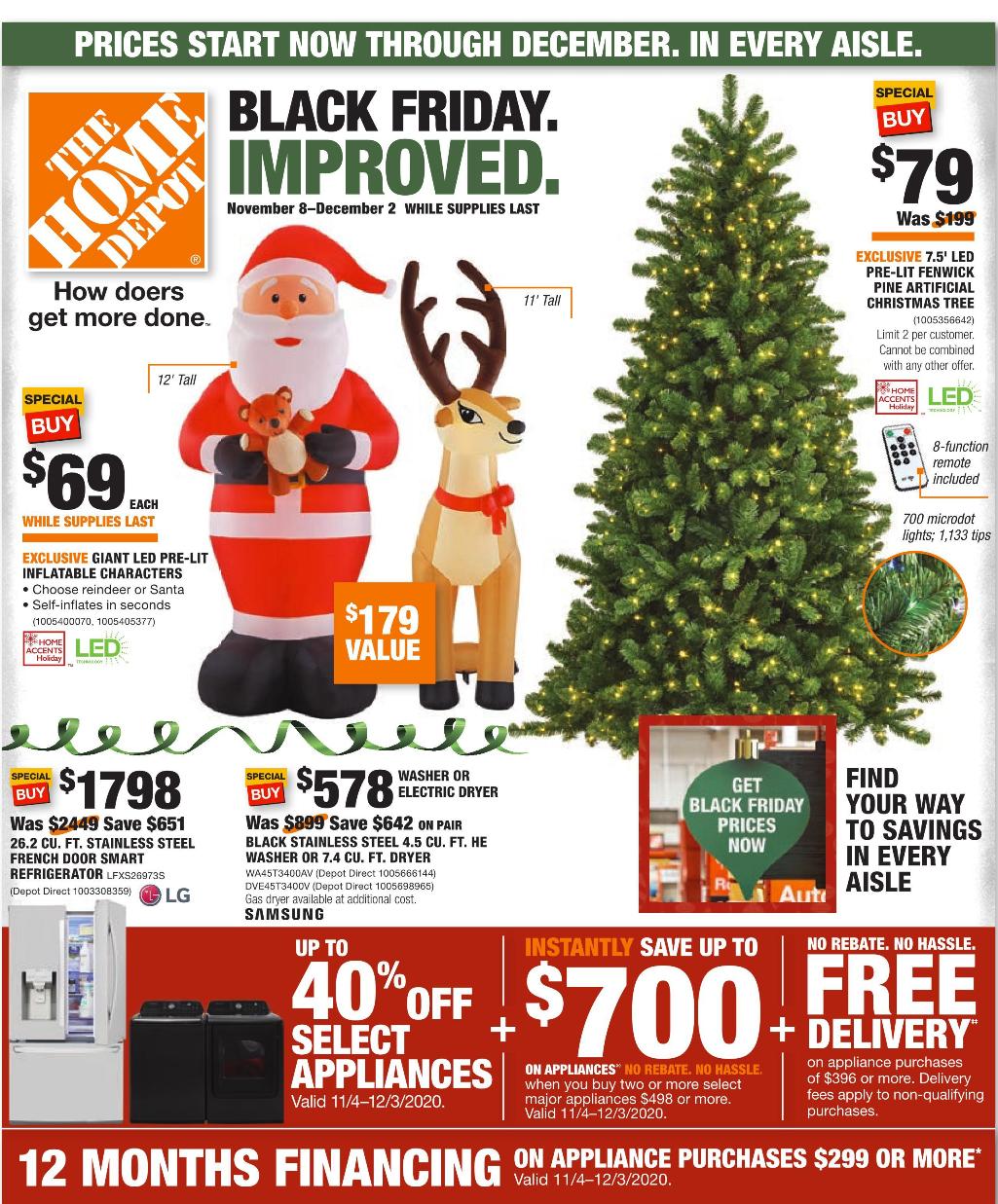 The Home Depot 2020 Black Friday Ad Page 1