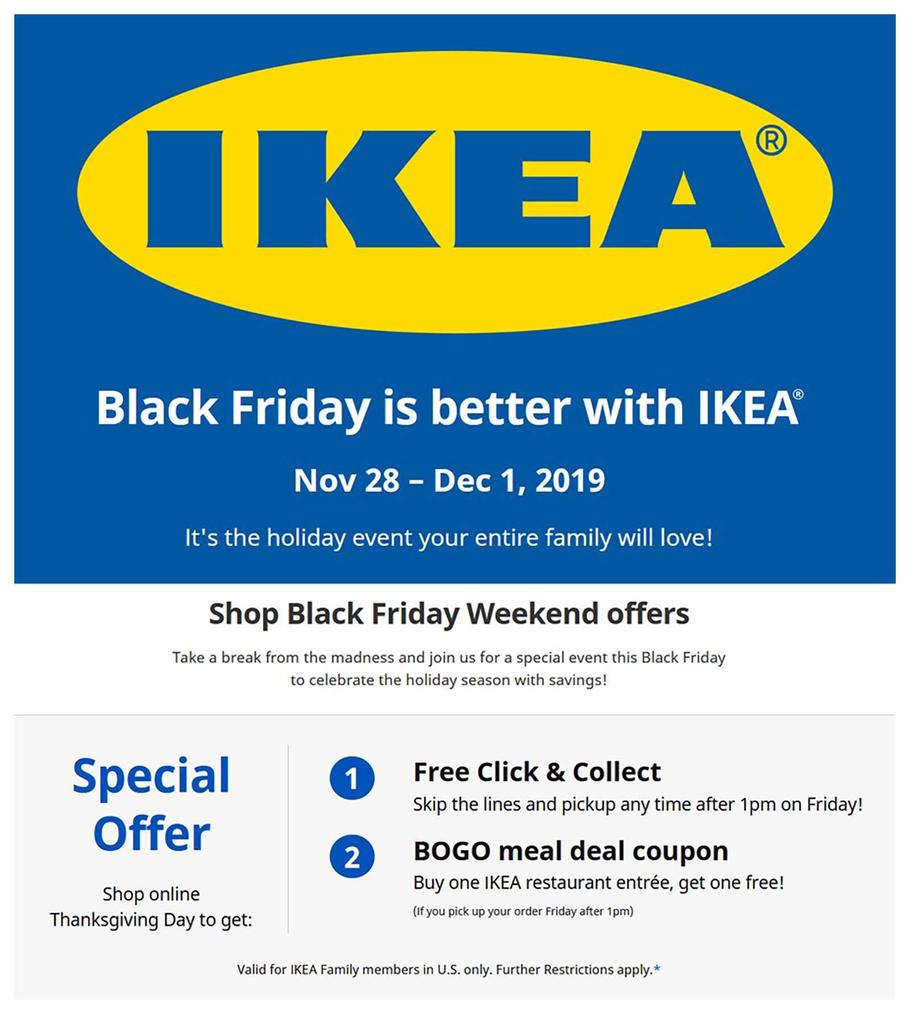 IKEA 2019 Black Friday Ad Page 1