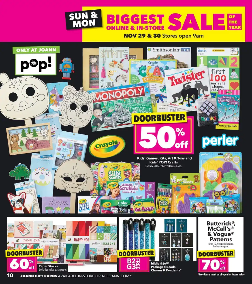 JOANN Fabric and Craft Stores 2020 Black Friday Ad Page 10