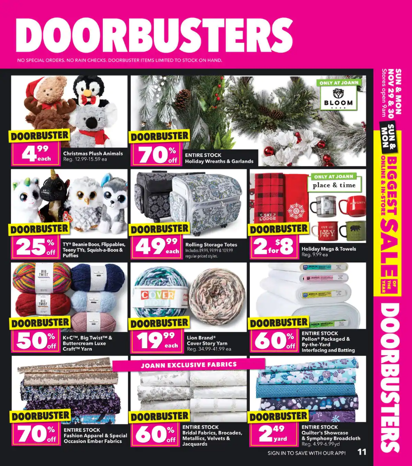JOANN Fabric and Craft Stores 2020 Black Friday Ad Page 11