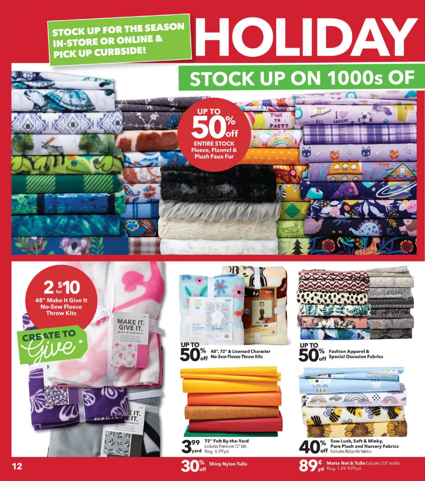 JOANN Fabric and Craft Stores 2020 Black Friday Ad Page 12
