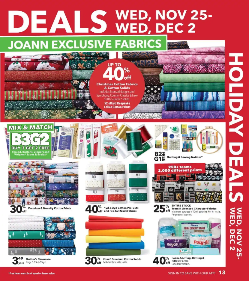 JOANN Fabric and Craft Stores 2020 Black Friday Ad Page 13
