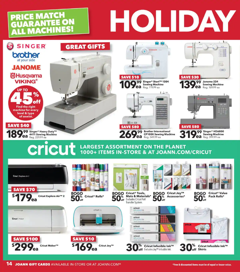 JOANN Fabric and Craft Stores 2020 Black Friday Ad Page 14