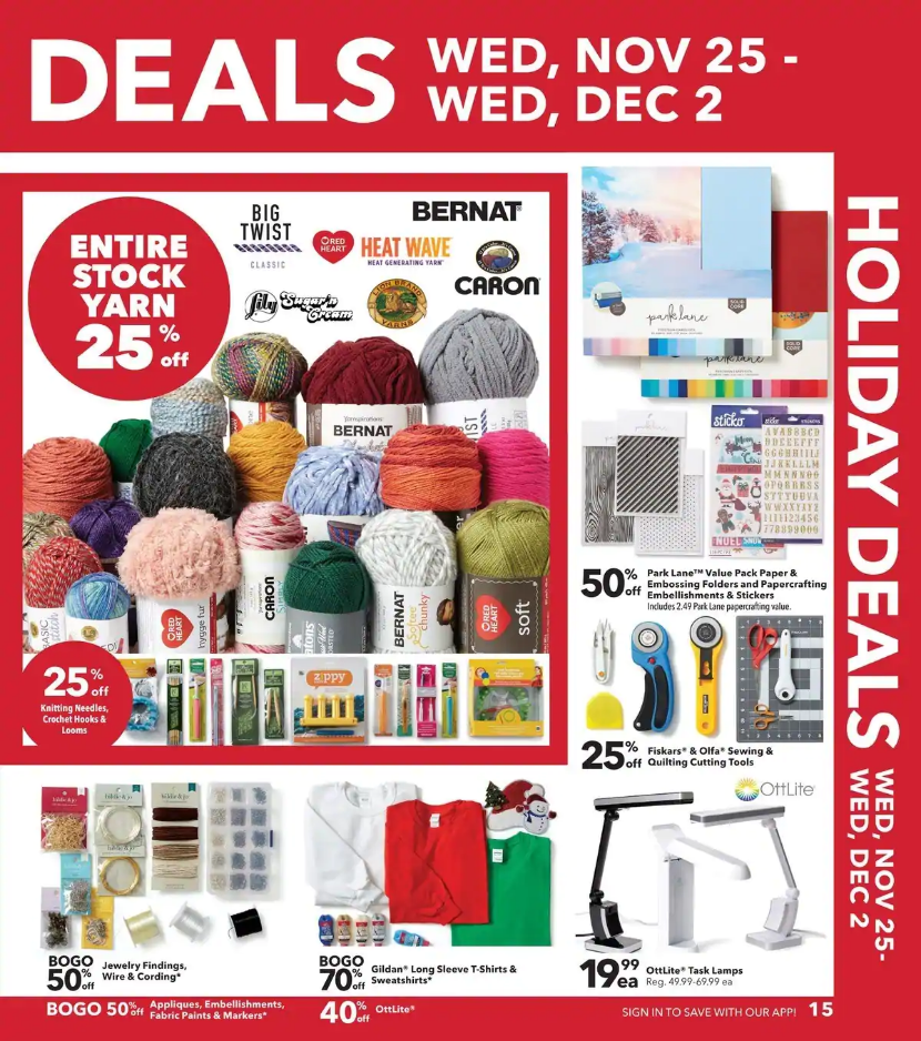 JOANN Fabric and Craft Stores 2020 Black Friday Ad Page 15