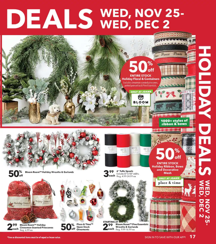 JOANN Fabric and Craft Stores 2020 Black Friday Ad Page 17