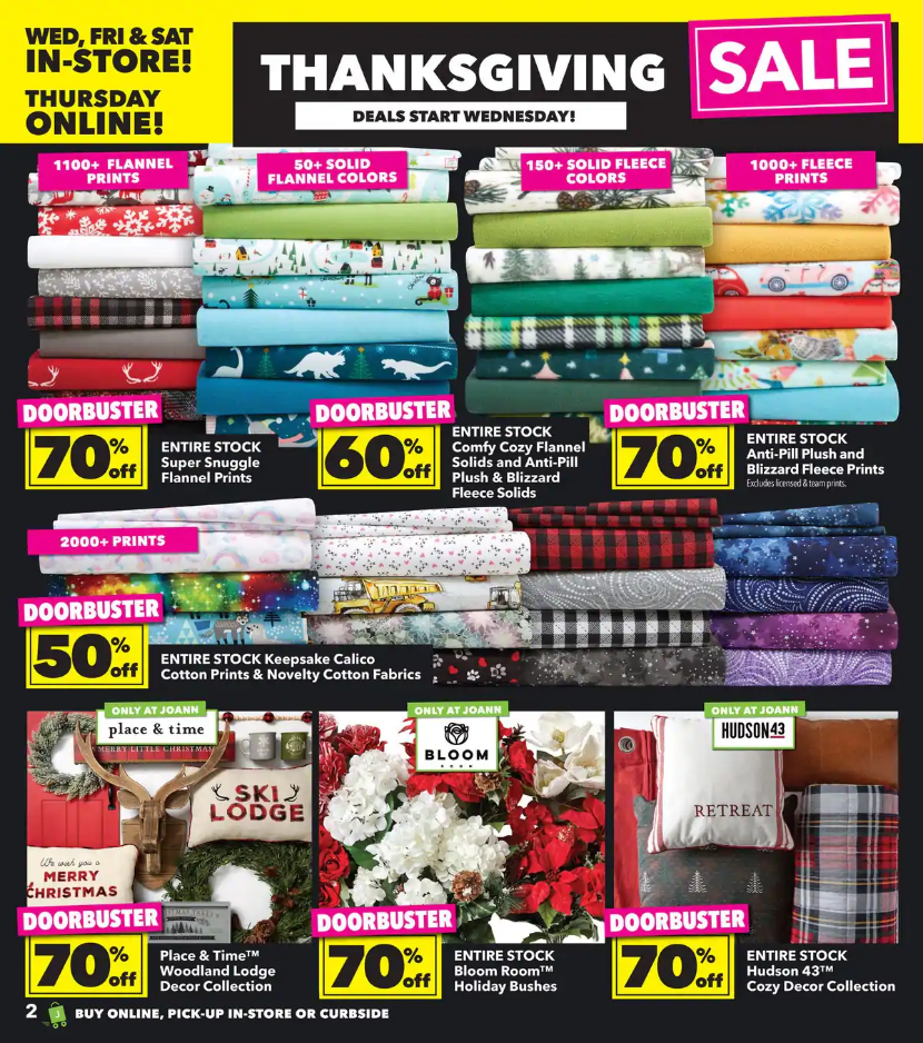 JOANN Fabric and Craft Stores 2020 Black Friday Ad Page 2