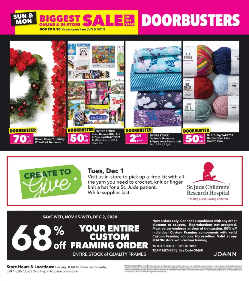 JOANN Fabric and Craft Stores 2020 Black Friday Ad Page 20