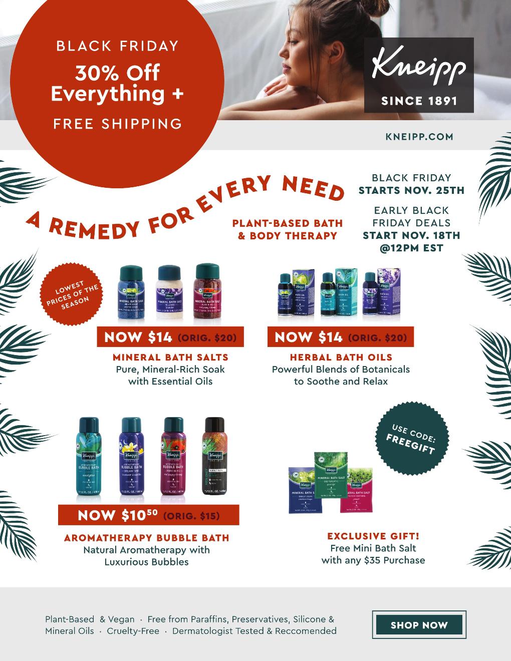 Kneipp 2020 Black Friday Ad Page 1