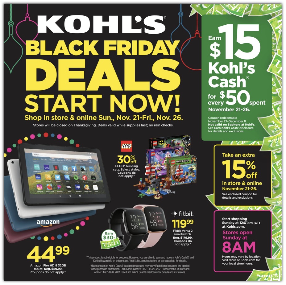 Kohl's 2021 Black Friday Ad Page 1