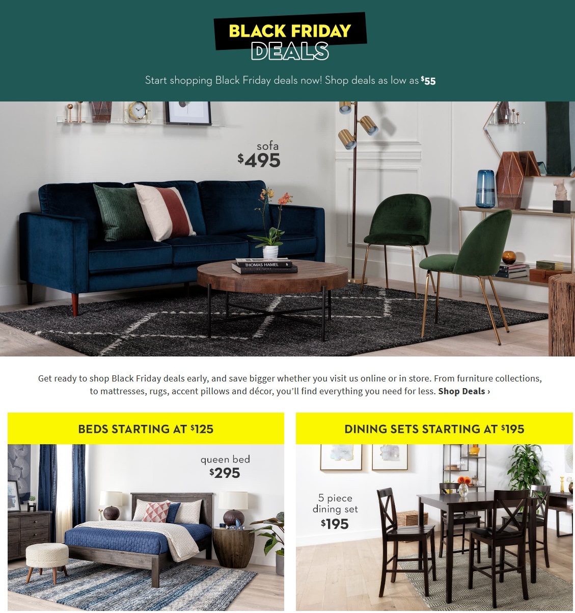 Living Spaces 2020 Black Friday Ad Page 1