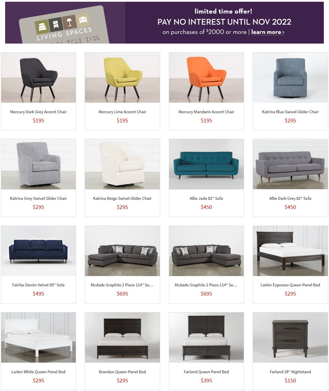 Living Spaces 2020 Black Friday Ad Page 2