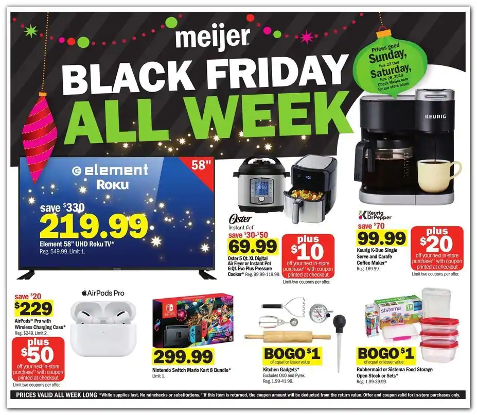 Meijer 2020 Black Friday Ad Page 1