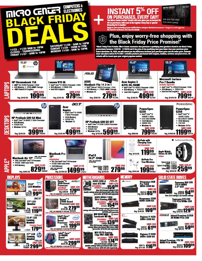 Micro Center 2020 Black Friday Ad Page 1