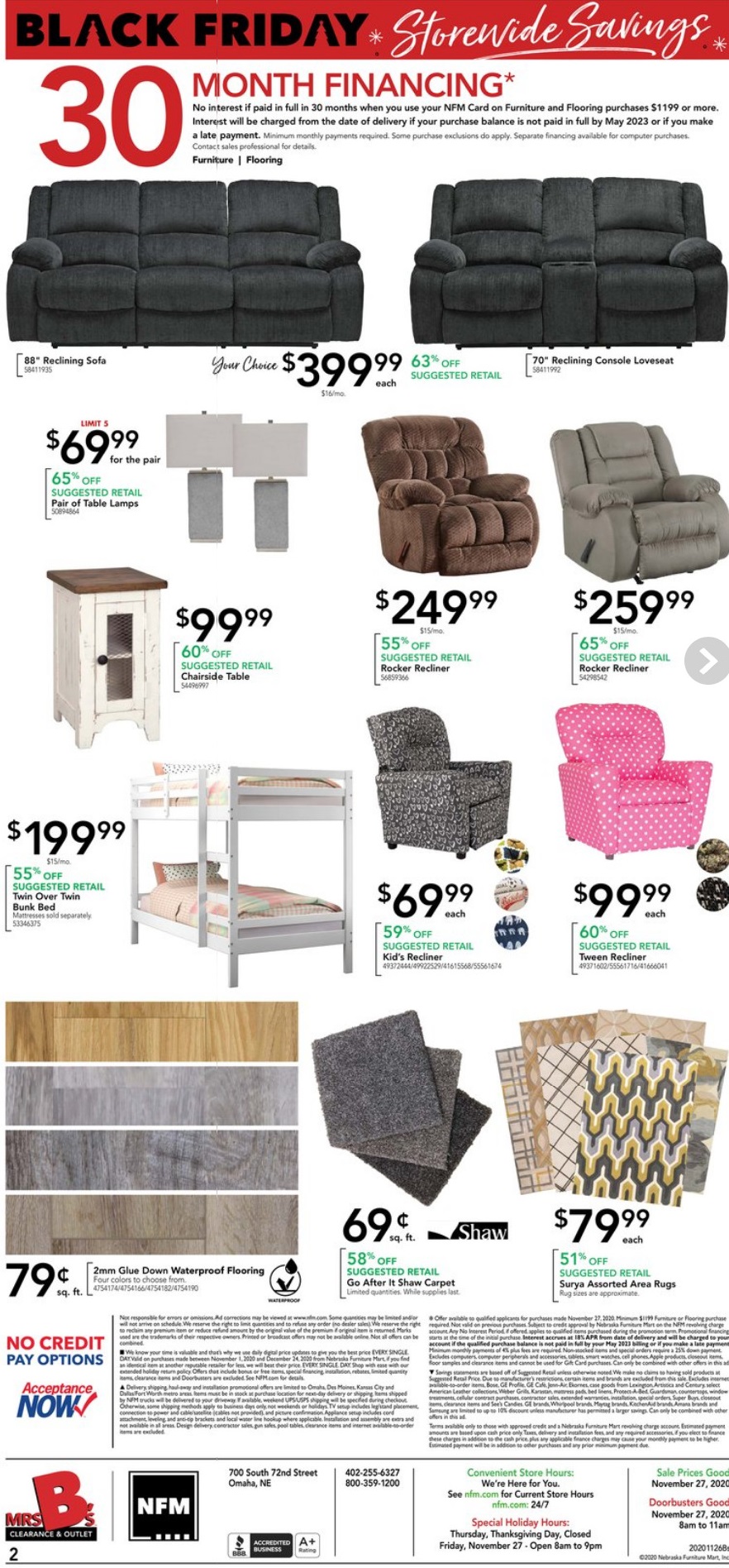 Nebraska Furniture Mart 2020 Black Friday Ad Page 4