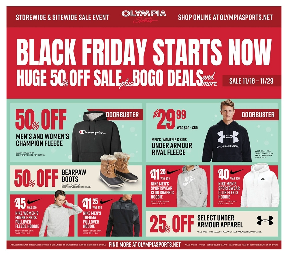 Olympia Sports 2020 Black Friday Ad Page 1