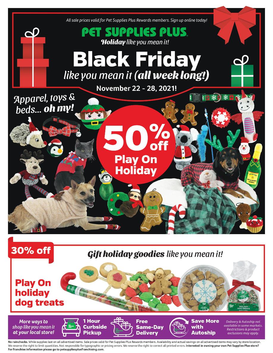 Pet Supplies Plus 2021 Black Friday Ad Page 1