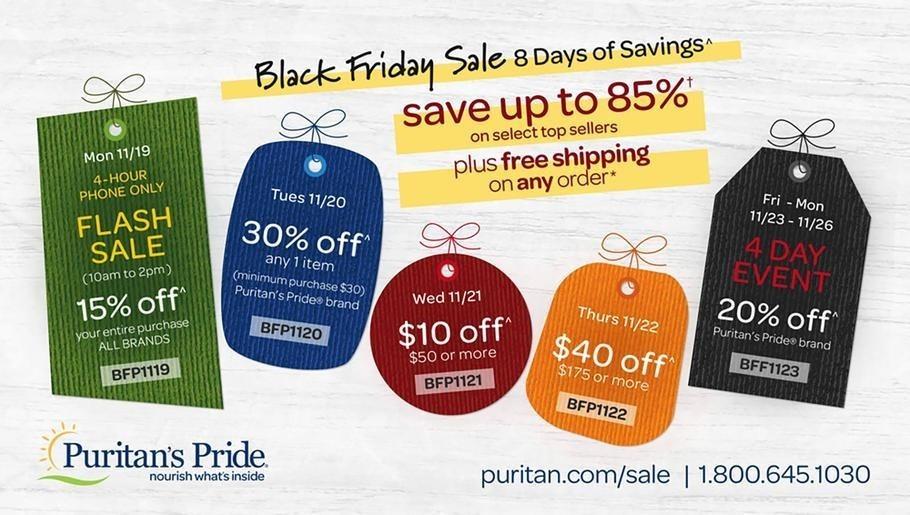 Puritan's Pride 2018 Black Friday Ad Page 1