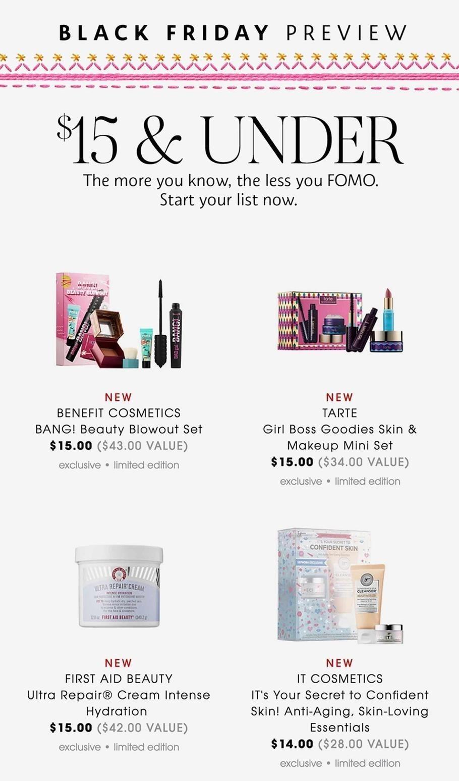 Sephora 2018 Black Friday Ad Page 1