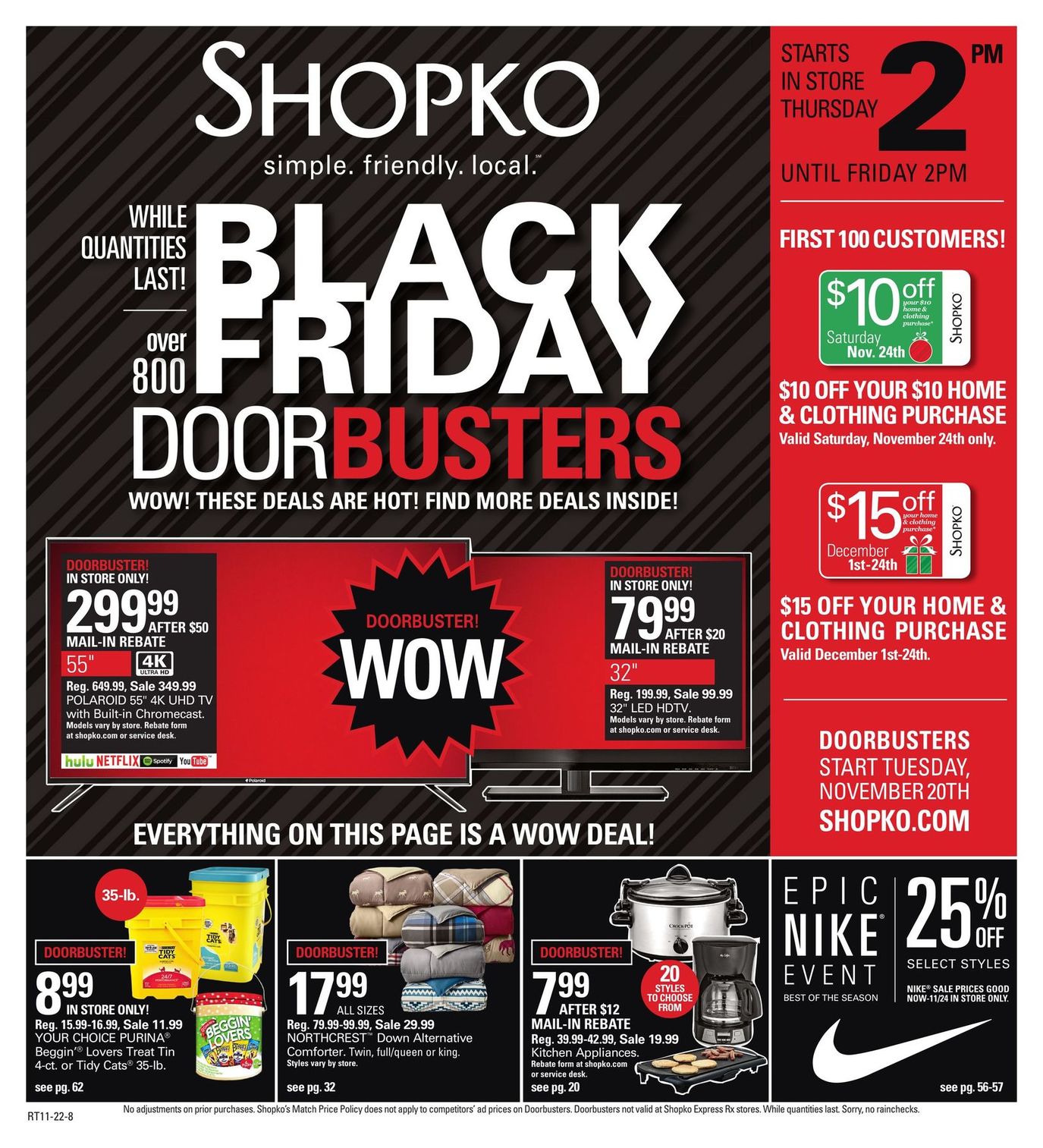 Shopko 2018 Black Friday Ad Page 1