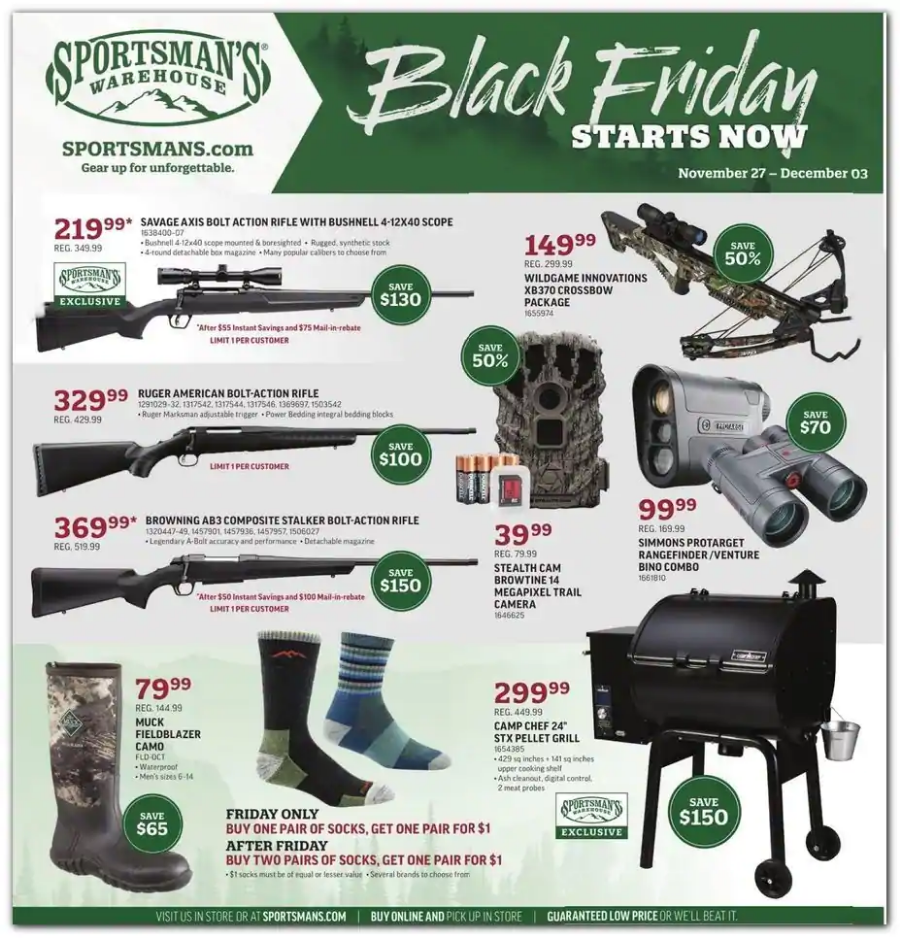 Sportsman's Warehouse 2020 Black Friday Ad Page 1