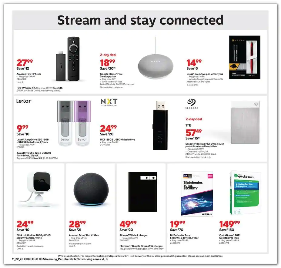 Staples 2020 Black Friday Ad Page 12